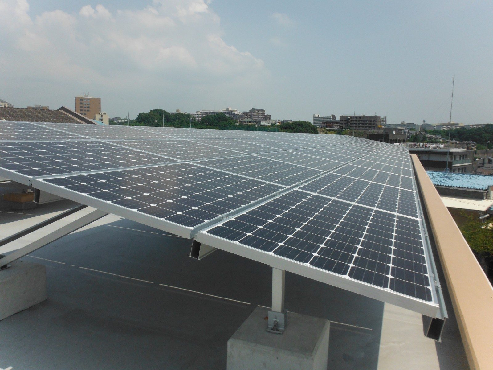 Solar installation at a shopping mall